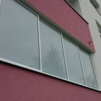 Rámový posuvný systém THERMALUX - Šamorín mliečne sklo